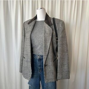 Harve Benard Gray Plaid Blazer